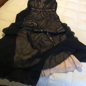 Black dress with slip